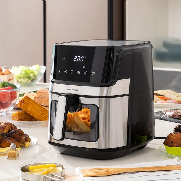 Produktbild InnovaGoods Heissluftfritteuse Fryinn View 6500 1700 W 6,5 L Edel (EU-Stecker)