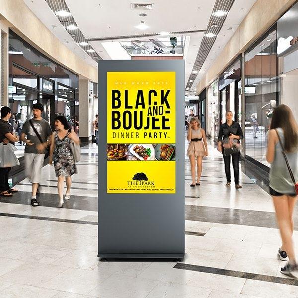 Immagine prodotto DSS Stele Portrait per interni, schermo da 43", nero