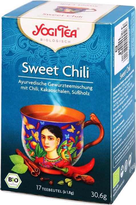 Immagine prodotto Yogi Tea Miscela di tè alle spezie ayurvediche Sweet Chili, 17 bustine filtro (30.60 g)
