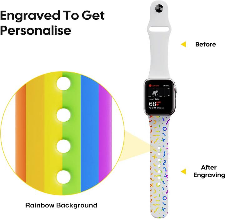 Actual product image LaserPecker Silicone wristbands Apple Watch (4 colours) (Silicone, Apple Watch)