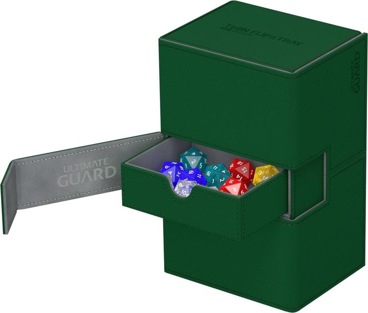 Actual product image Ultimate Guard Card Box Twin Flip'n'Tray Deck Case 160+ Green