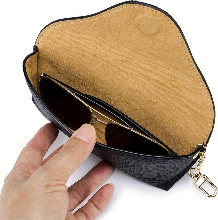 Image du produit Only-Bags.Store Etui à lunettes en cuir véritable Etui magnétique pour lunettes de soleil Etui à lunettes de