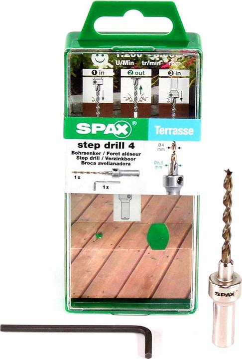 Produktbild Spax Bohrsenker step drill 4 Terasse 4 mm Bohrdurchmesser 60 mm Länge ( 5000009186049 ) (4 Millimeter)