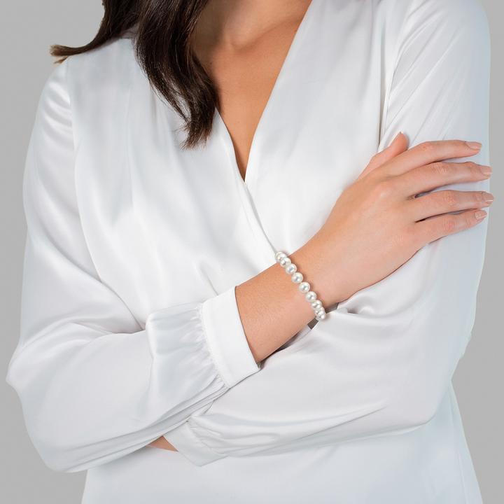 Immagine prodotto Valero Pearls Perle d'acqua dolce d'argento da donna - 32972 (19 cm, Argento 925, Perle)