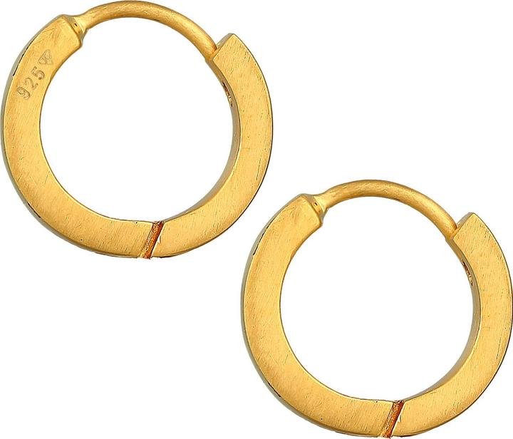 Image du produit Kuzzoi Boucles d'oreilles hommes créole cercle mat argent sterling 925 (Argent 925)