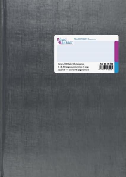 Actual product image König & Ebhardt Business book Paper size: DIN A4 Ruling style: squared (80 g/m², A4)