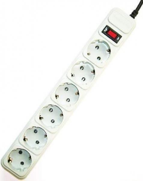Actual product image Gembird Surge protector, 6 sockets, 10 ft (6 x, CEE 7/3, 3 m)