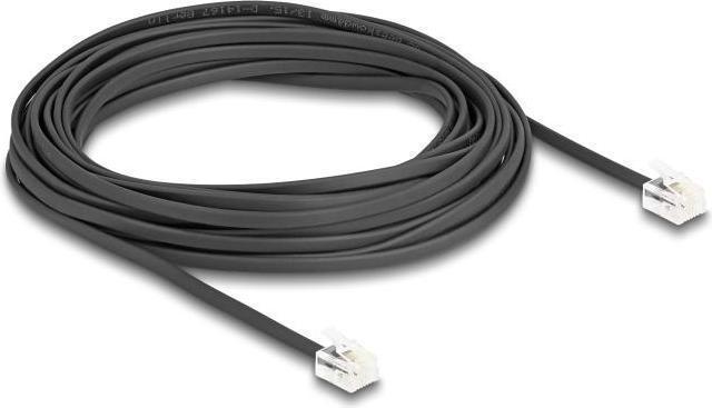 Produktbild Delock Telefonkabel RJ11 Stecker zu RJ11 Stecker schwarz 5 m