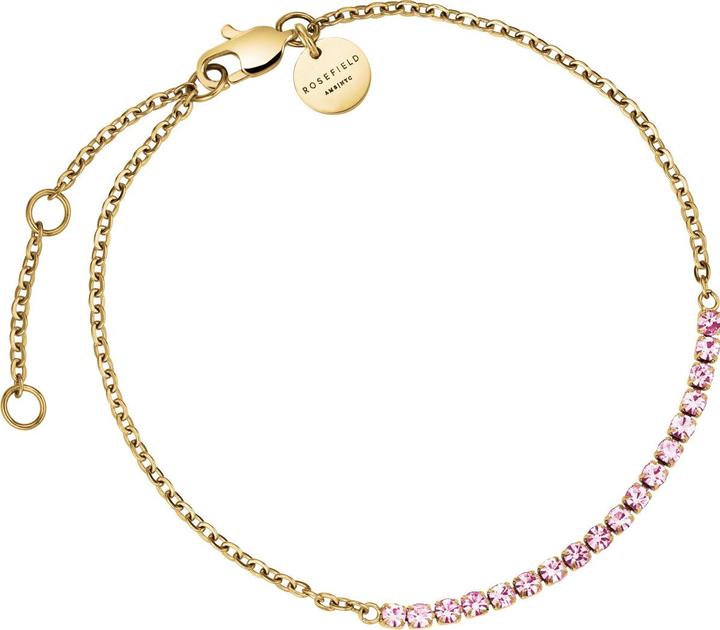 Immagine prodotto Rosefield Bracciale Tennis Light Rose Bracciale in oro (19.50 cm, Acciaio inossidabile 316L placcato oro 14K)