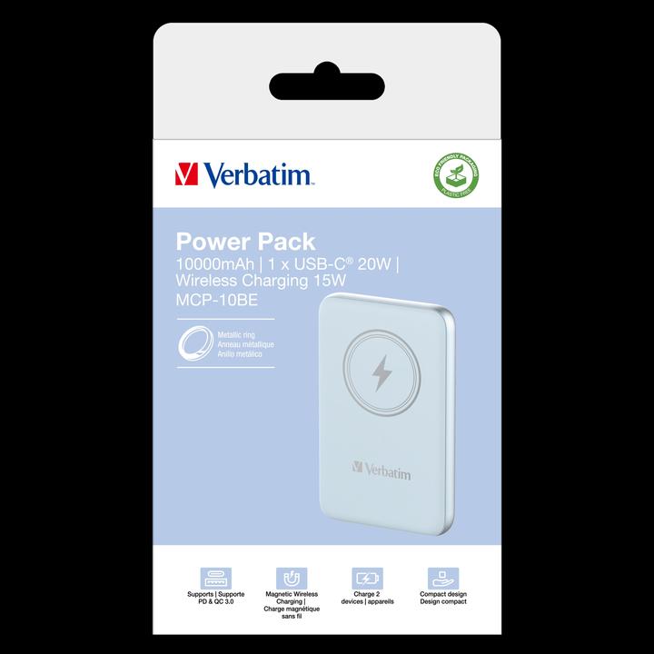 Produktbild Verbatim POWER BANK 10000 BLEU (10000 mAh, 20 W, 37 Wh)