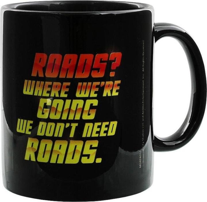 Actual product image Back to the Future Coffee Mug We Don't Need Roads (325 ml, 1 x)