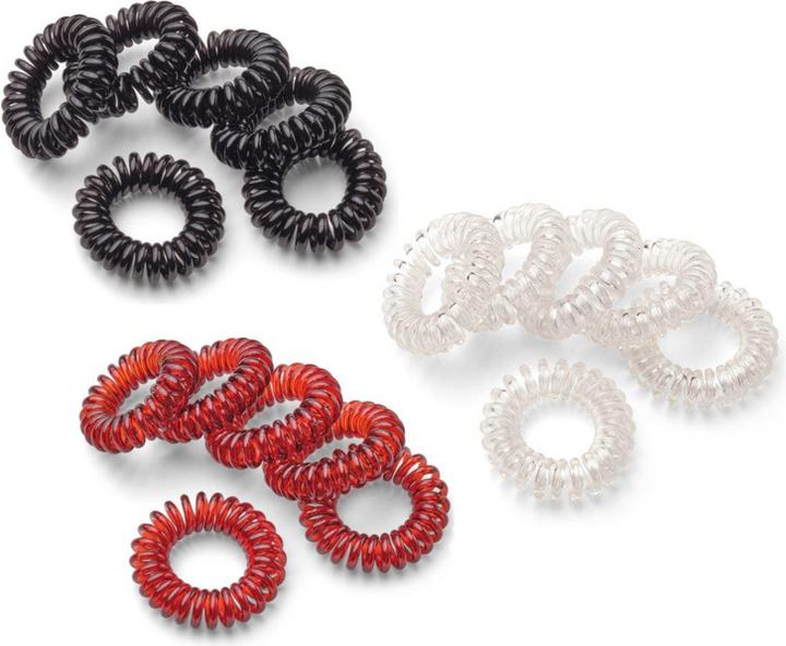 Image du produit Trisa Élastiques à cheveux en spirale fins 3cm transparents 6 pcs. (Élastiques à cheveux)