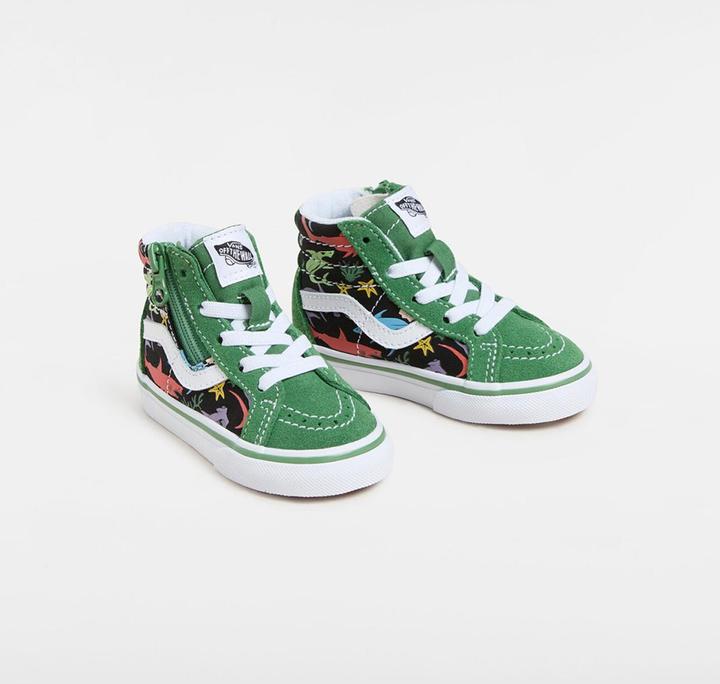 Vans SK8-Hi Reissue Side Zip GLOW SHARKS GREEN/MULTI (21.5)
