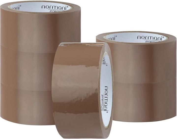 Produktbild Normani 6 Rollen Paketband 50mm x 66m x 50 Mic - 9759 (50 mm)
