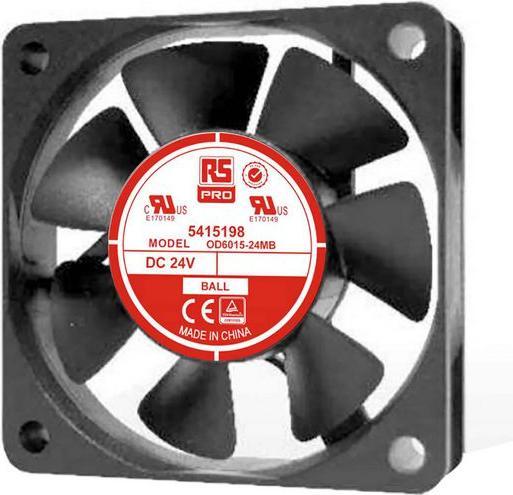 Produktbild Rs Pro Lüfter 60x60x15mm 24VDC 1,7W 23,8m³/h (60 mm)