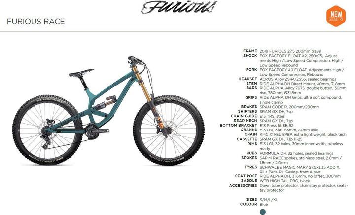 Actual product image Commencal Furious Race (40 cm)