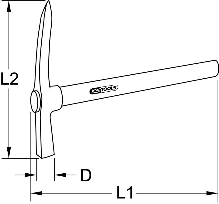 Produktbild KS Tools Schlackehammer (360 g)