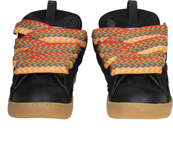 Produktbild Lanvin curb sneakers in leather and suede with multicolor laces (38)