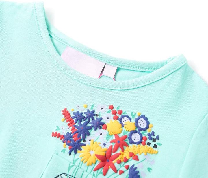 Produktbild VidaXL Kinder-T-Shirt Helles Minzgrün 104,Material: 95 (104)