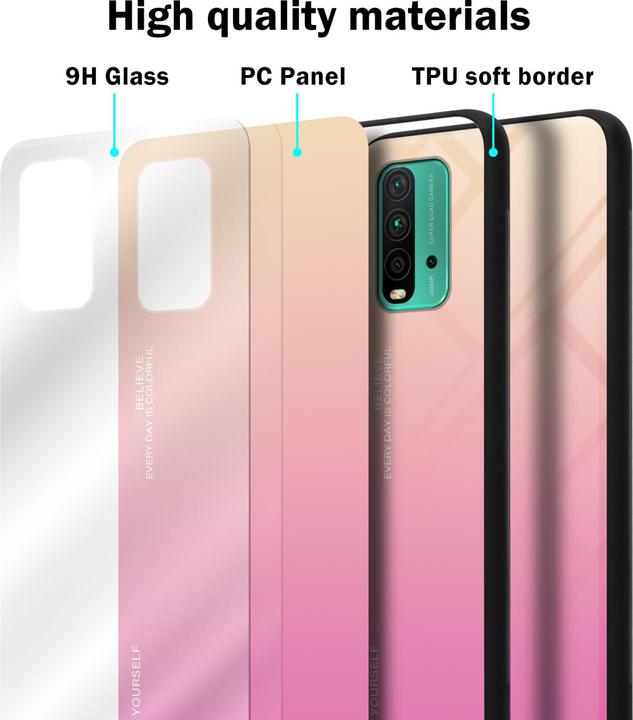 Produktbild Cadorabo TPU 2 Farben Glas Hülle (Xiaomi Redmi 9T, Xiaomi Poco M3)