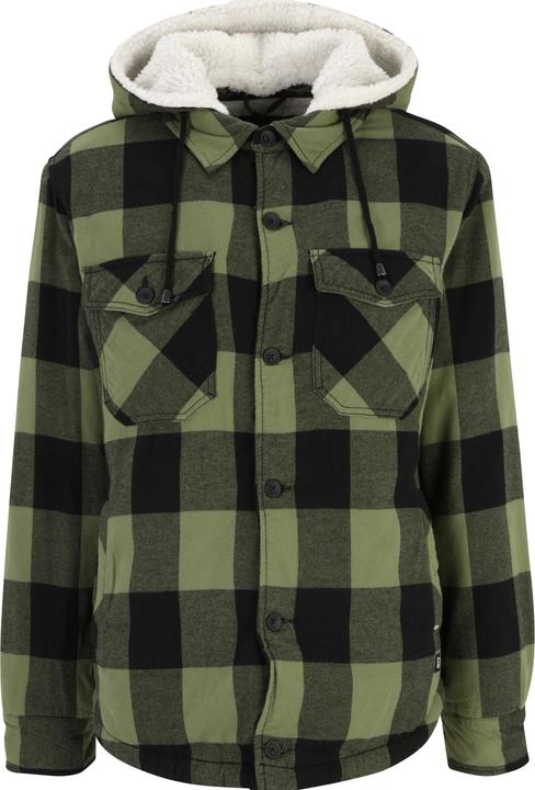 Brandit Lumber Outdoorjacke Kapuzen Grösse 6XL Farbe Schwarz/Oliv (6XL)