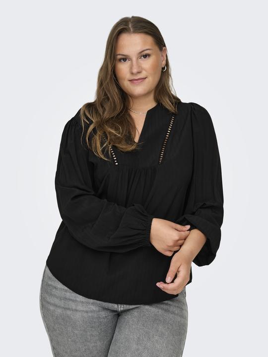 Produktbild Only Normal geschnitten V-Ausschnitt Elastische Bündchen Puffärmel Top Top (48)