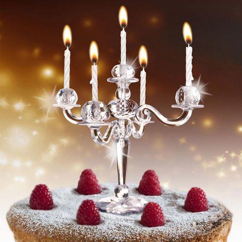 Produktbild Geschenkidee Bling Bling Kerzenständer für Kuchen inkl. Kerzen (14.5 x 17 cm)