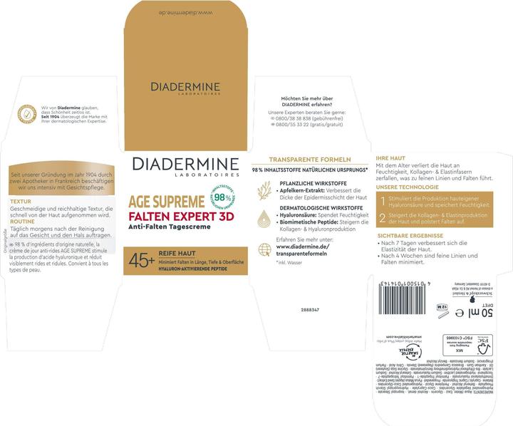 Image du produit Diadermine Expert en rides 3D (50 ml, Crème de jour)