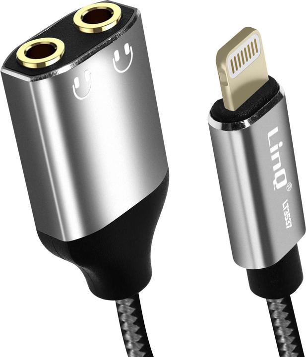 Produktbild LinQ LT3537 Audiosplitter (Lightning, 3.5mm Klinke)