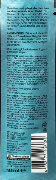 Actual product image dm alverde Face Mask Overnight Hyaluron