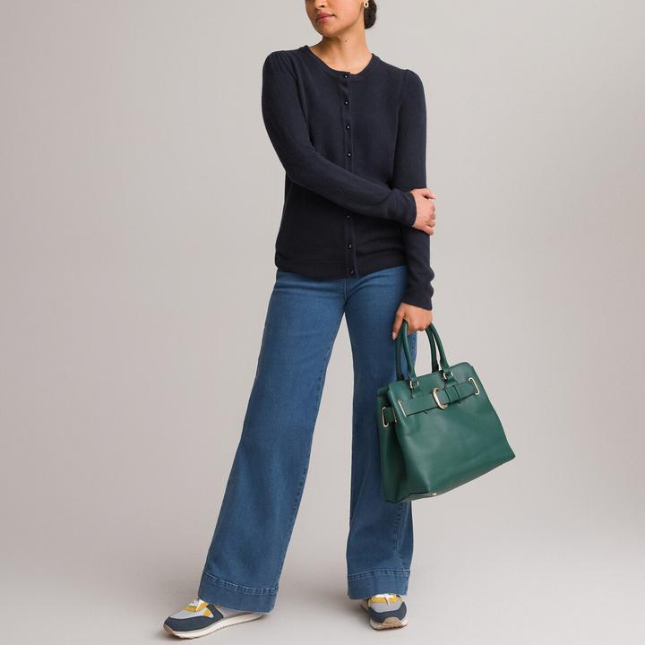 Produktbild Anne Weyburn Cardigan mit rundem Ausschnitt und Knopfleiste (42)