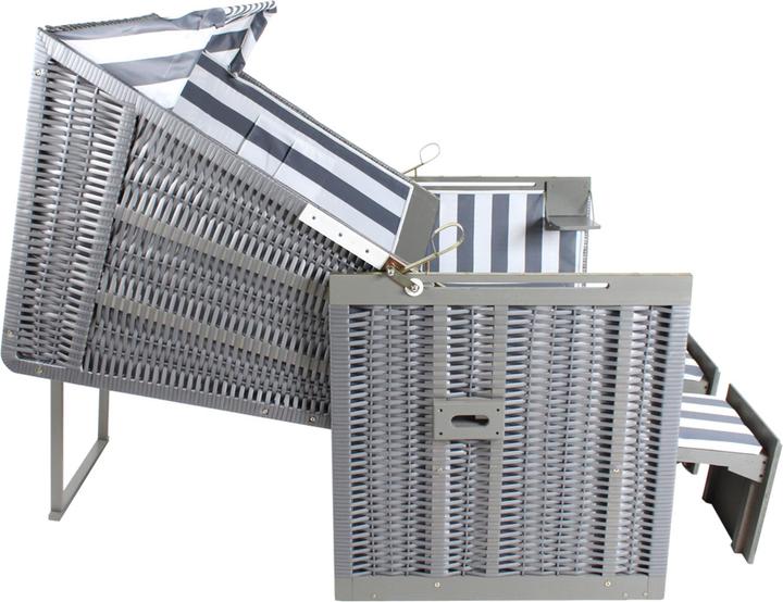 Produktbild tectake Strandkorb mit Polster