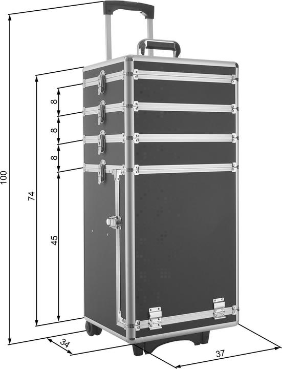 Image du produit tectake Valise Trolley esthétique