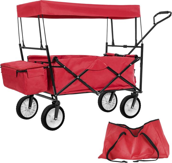 tectake Faltbarer Bollerwagen mit Dach