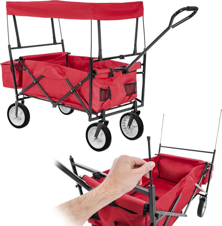 Produktbild tectake Faltbarer Bollerwagen mit Dach