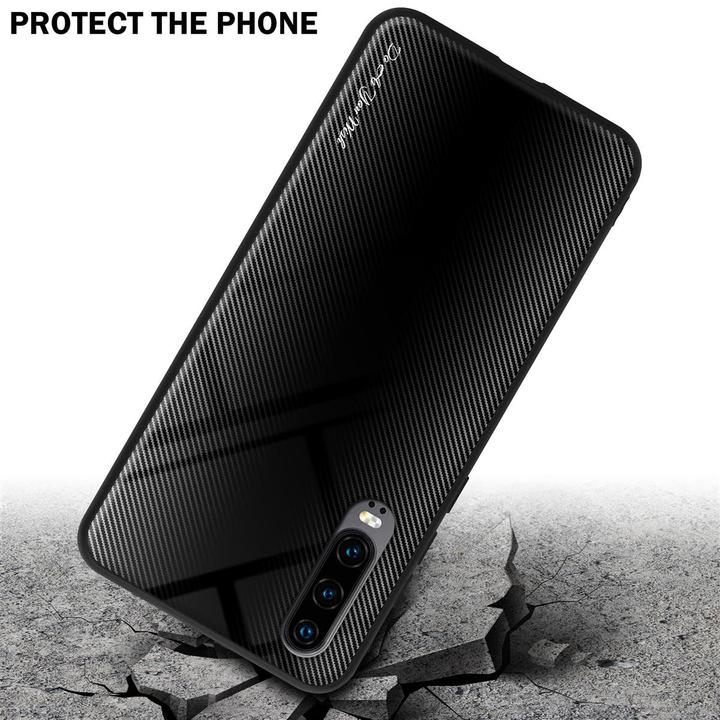 Actual product image Cadorabo TPU Striped Glass Cover (Huawei P30)