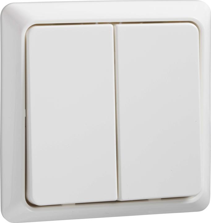 Produktbild APC AP-Doppeltaster 42V 506254 RENOVIERUNG reinweiss