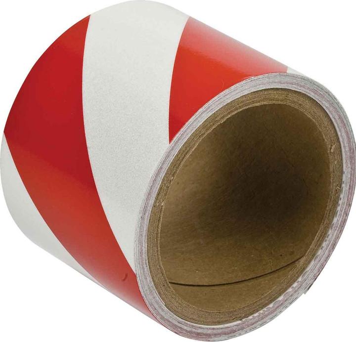 Produktbild Brady B-957, Reflektierende Bänder, gestreift, Rot/Weiss, 75mm x 4,5 m, permanent (1 Rolle)