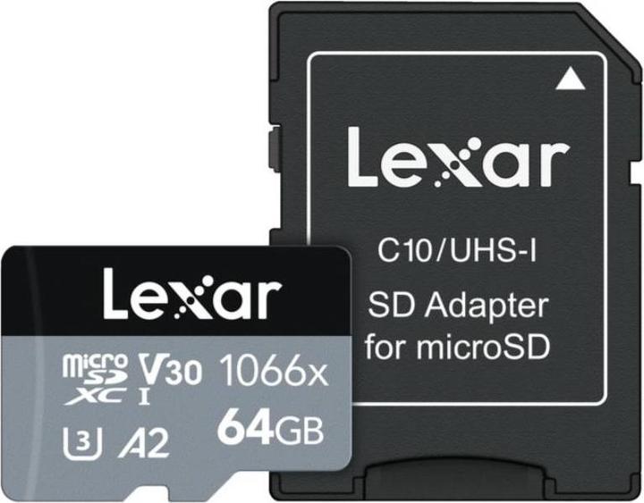Image du produit Lexar Silver (64 Go, microSDXC, U3, UHS-I)