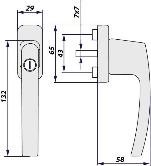 Immagine prodotto tectake 8x maniglia della finestra (Maniglie per finestre)