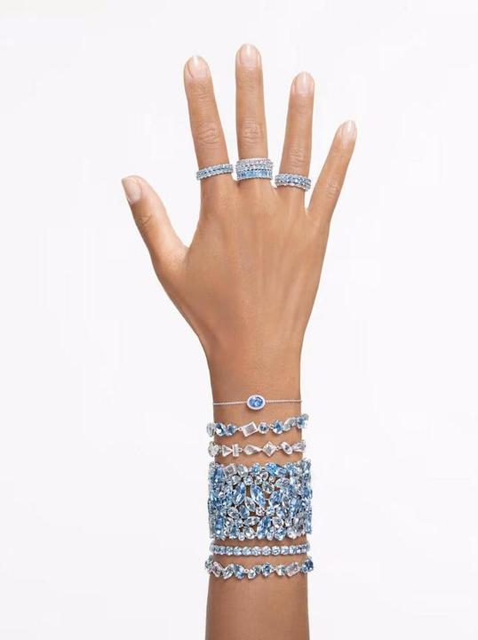 Produktbild Swarovski Constella Armband Oval Schliff Blau (24 cm, Swarovski Metall)