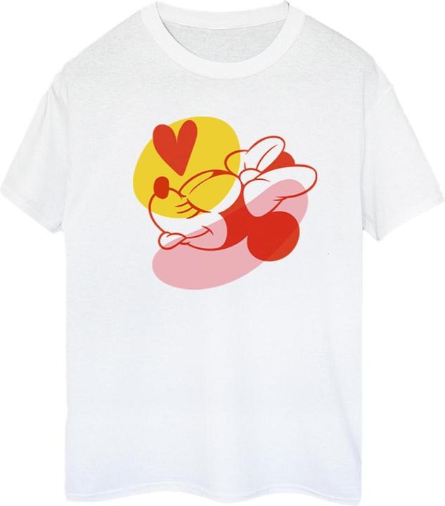 Actual product image Disney Womens/Ladies Minnie Mouse Tongue Heart Cotton Boyfriend T-Shirt (XL)