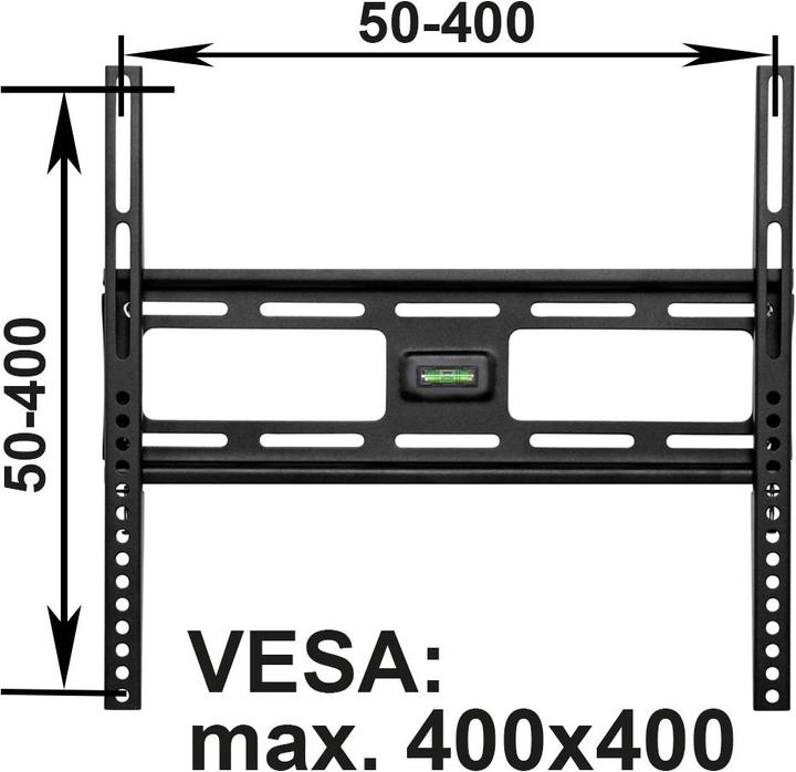Image du produit tectake Support TV mural (Mur, 55", 90 kg)