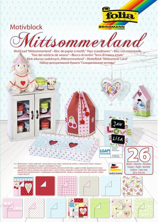 Folia Bloc à motifs Pays de l'été central (400 g/m², 26 x)