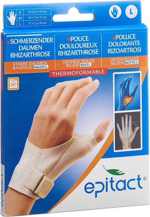 Image du produit Epitact bandage rigide pour le pouce NACHT S 13-15cm droite (S)