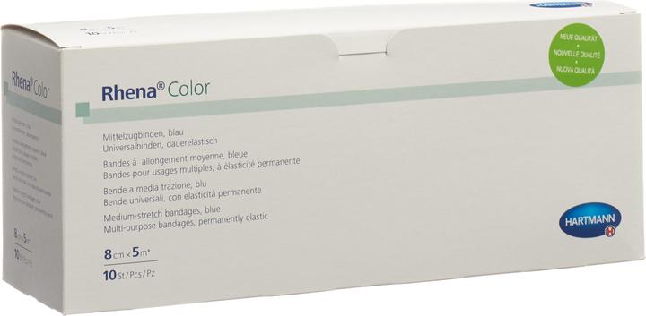 Rhena Color Elastische Binden 8cmx5m blau offen