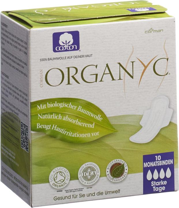 Organyc Monatsbinden (10 x, Damenbinden)