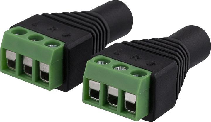 Image du produit Deltaco 3-pin Terminal block to 3.5mm 2-Pack Screw fix 3.5mm femelle