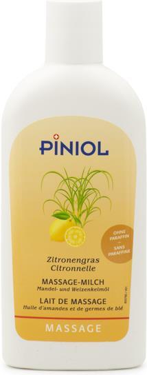 Produktbild Piniol Massagemilch Zitronengras ohne Paraffin (250 ml)