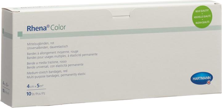 Rhena Color Elastische Binden 4cmx5m rot offen
